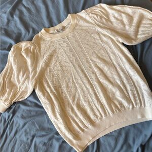 Joie Cream Textured Blouse